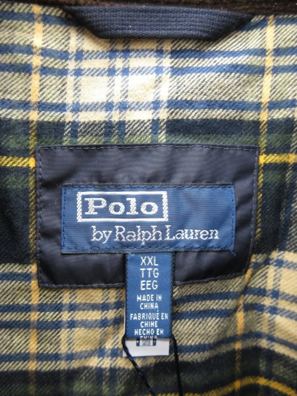 Polo Ralph Lauren Jacket XXL Oil Cloth Car Barn Coat Corduroy Collar
